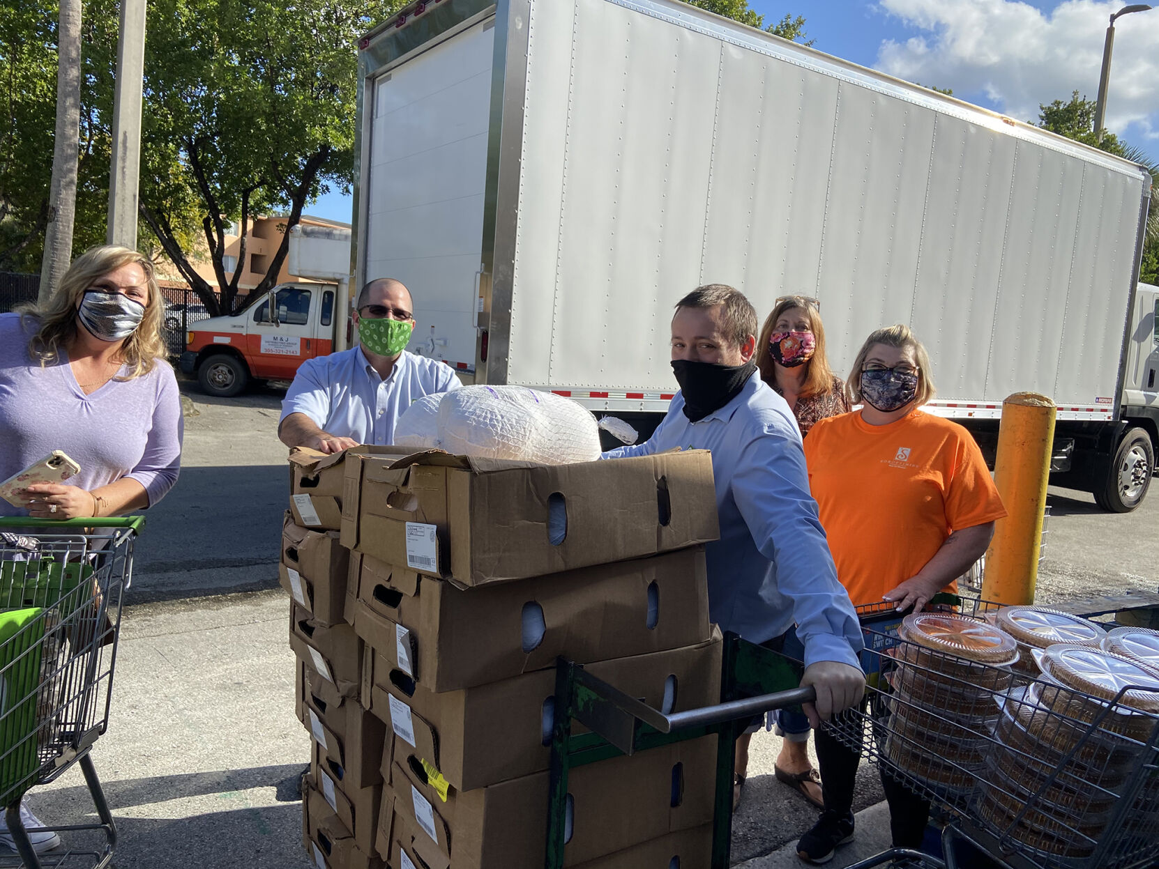 Homestead Rotarians and Soroptomists worked together to give back to the community.